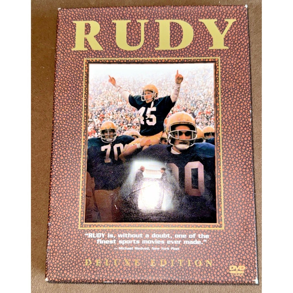 Rudy Deluxe Edition DVD with Soundtrack Sean Astin Notre Dame Football Movie